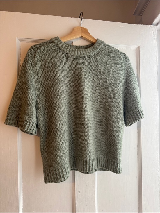 Abercrombie & Fitch Sweaters - Abercrombie & Fitch Short-Sleeve Crew Sweater in Sage Green